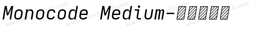 Monocode Medium字体转换